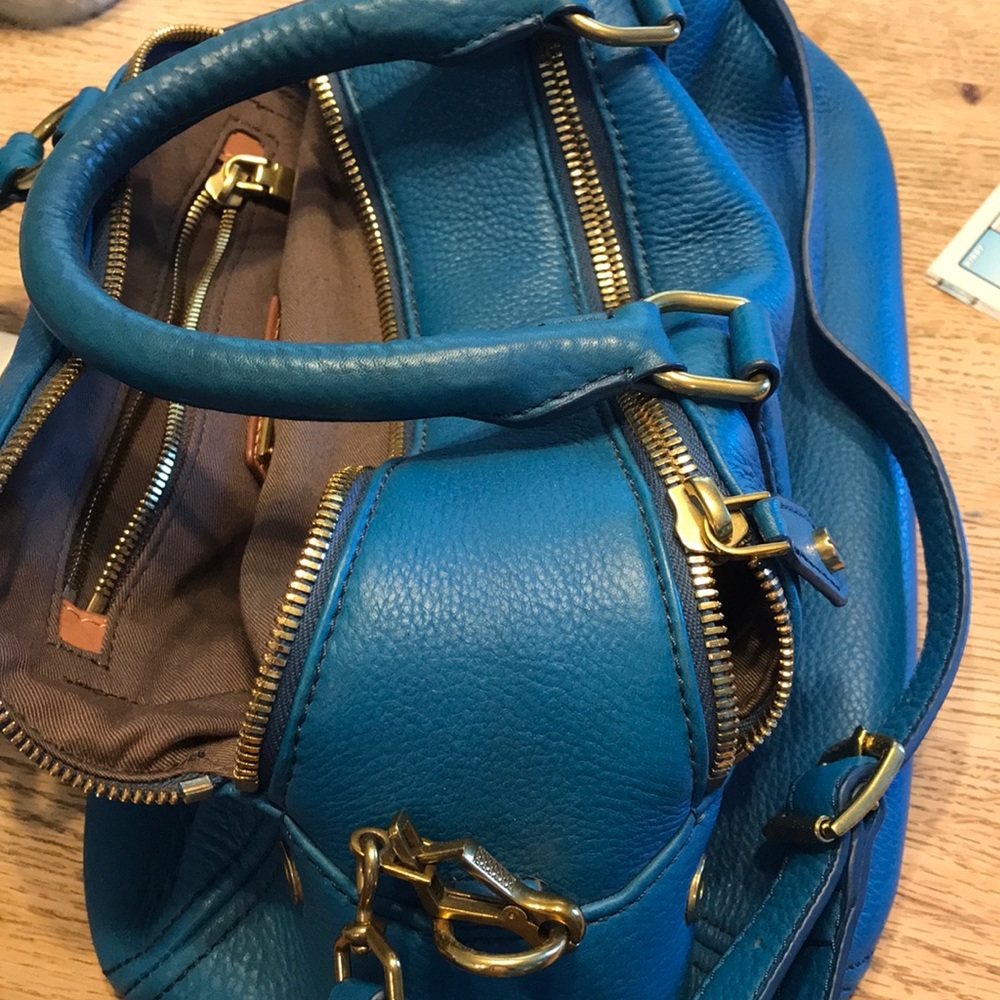 Blue Jcrew clutch purse